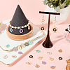 50Pcs 5 Colors Light Gold Plated Alloy Enamel Pendants ENAM-SC0003-70-4