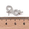 Brass with Cubic Zirconia Peg Bails KK-B087-13B-P-3