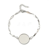 304 Stainless Steel Link Chain Bracelet Making STAS-K252-20D-P-1