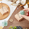Square Wooden Crystal Rock Display Easels with Iron Holder ODIS-WH0038-28A-P-3