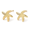 Rack Plating Brass Starfish Stud Earrings EJEW-M235-05G-1