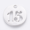 Non-Tarnish 304 Stainless Steel Pendants STAS-F233-15-P-1
