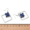 Rhombus Brass Dangle Earrings EJEW-D360-01P-10-5