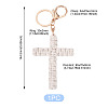 Cotton Cord Cross Keychains AJEW-TAC0031-03C-3