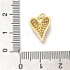 Brass Micro Pave Clear Cubic Zirconia Pendants X-KK-L225-035G-3