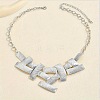 Rectangle Alloy Pendant Bib Necklaces FS-WG7FB46-02-1