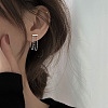 Stick Brass Cable Chain Stud Earrings FS-WGC480B-01-2