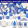 500Pcs 4 Styles Porcelain Mosaic Tiles PORC-SP0001-24-2