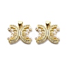 Brass Clear Cubic Zirconia Pendants KK-G446-13G-2