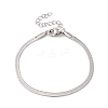 Non-Tarnish 304 Stainless Steel Herringbone Chains Bracelet for Men Women BJEW-D450-01P-01-1