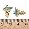 304 Stainless Steel Enamel Pendants STAS-D208-04G-3
