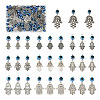 100Pcs 10 Styles Tibetan Style Alloy Pendants FIND-TA0002-25-10