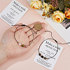 2Pcs 2 Styles Natural Round Rose Quartz & Unakite & Rhodonite & Tiger Eye & Black Tourmaline & Pyrite Bead Braided Bead Bracelets BJEW-FH0001-06B-3