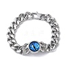 Eye 201/304 Stainless Steel Link Bracelets BJEW-F522-02P-01-4