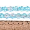 Electroplate Transparent Glass Beads Strands EGLA-Q136-02A-10-4
