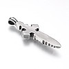304 Stainless Steel Big Pendants STAS-F163-34AS-2