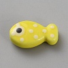 Handmade Porcelain Beads PORC-WH20001-02G-1