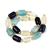 Natural Sodalite & Flower Amazonite & Lemon Quartz Beads Strands G-Q614-02A-03-3