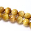 Natural Gold Tiger Eye Beads Strands X-G-C076-4mm-1AA-1
