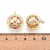 Brass Micro Pave Cubic Zirconia Pendants ZIRC-T016-15-3