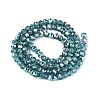 Transparent Electroplate Glass Beads Strands EGLA-Q131-01A-03-2