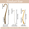 18Pcs 9 Style Tibetan Style Alloy Bookmarks Findings with Hole AJEW-SC0002-57-2