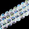 Electroplate Transparent Glass Beads Strands EGLA-N056-01A-13-1
