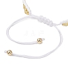 Shell Bead & Glass Seed Braided Bead Bracelets BJEW-MZ00138-01-4