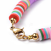 Handmade Polymer Clay Heishi Beads Bracelets BJEW-JB04480-4