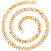 2Pcs 7mm Stainless Steel Cuban Link Chain Necklaces for Women Men NJEW-BBC0001-39B-6