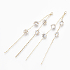 Brass Big Chain Tassel Pendants KK-S348-062-1