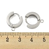 Tarnish Resistant 304 Stainless Steel Hoop Earring Findings STAS-A091-02P-3