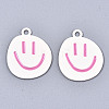 Spray Painted Alloy Pendants ENAM-S127-025D-RS-1