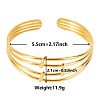 European and American Style Hollow 304 Stainless Steel Cuff Bangles for Women CB8874-2-1