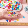 500Pcs 10 Colors Transparent Frosted Acrylic Pendants MACR-YS0001-03-8
