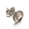 Non-Tarnish 304 Stainless Steel Stud Earring Settings STAS-H307-C-1