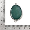 Natural Agate(Dyed & Heated) Oval Links Connector Charms G-P614-06P-05-3