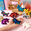 8Pcs 8 Style Reflective Sequin Unicorn Pendant Keychain KEYC-TA0001-20-3