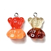 Transparent & Opaque Resin Pendants RESI-G043-C03-2