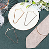 4Pcs 2 Colors Brass Hanging Chains Collar Pins Tie Clips AJEW-SC0004-03-3
