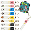PU Leather & Cotton Name Marker Keychain AJEW-WH0514-003-1