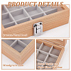 12-Slot Rectangle Wood Pendant Necklace Jewelry Storage Presentation Boxes CON-WH0095-33B-4