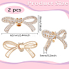 2Pcs Bowknot Alloy Crystal Rhinestone Wedding Shoe Decorations FIND-LP0003-71-2