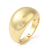 Rack Plating Brass Blank Dome Open Cuff Rings RJEW-E290-02G-1