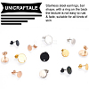 Unicraftale 48Pcs 4 Colors PVD Vacuum Plating 304 Stainless Steel Stud Earring Findings STAS-UN0024-47-6