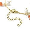 4Pcs 4 Style Natural Mixed Gemstone Chips & Shell Pearl Charm Bracelets Set for Women BJEW-TA00359-4