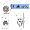 ANATTASOUL 3 Pairs 3 Style Bohemia Teardrop & Flat Round & Triangle Alloy Geometry Dangle Earrings for Women EJEW-AN0002-25-2