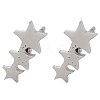 Non-Tarnish 304 Stainless Steel Stud Earrings EJEW-M242-01A-P-1