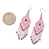 Natural Ruby Rhombus Dangle Earrings EJEW-MZ00567-06-4