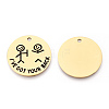 201 Stainless Steel Pendants LS-STAS-T064-37G-17-1